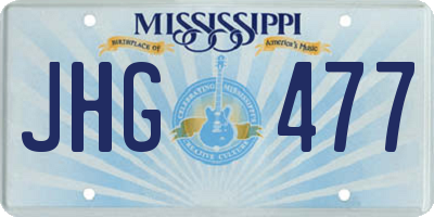 MS license plate JHG477