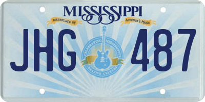 MS license plate JHG487