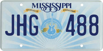 MS license plate JHG488