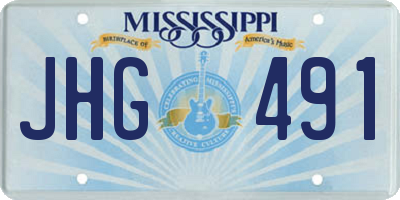 MS license plate JHG491
