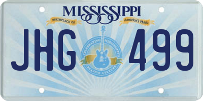 MS license plate JHG499