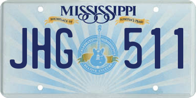 MS license plate JHG511