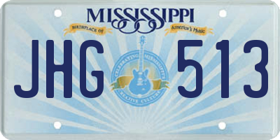 MS license plate JHG513