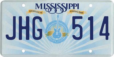 MS license plate JHG514