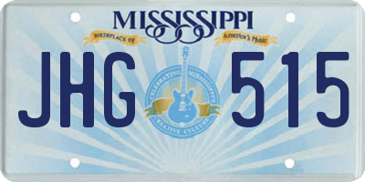 MS license plate JHG515