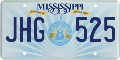 MS license plate JHG525