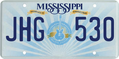 MS license plate JHG530