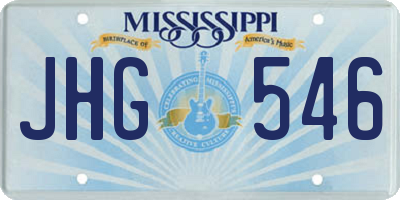 MS license plate JHG546