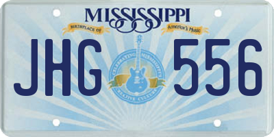 MS license plate JHG556