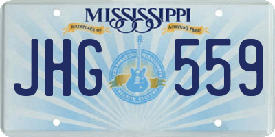 MS license plate JHG559