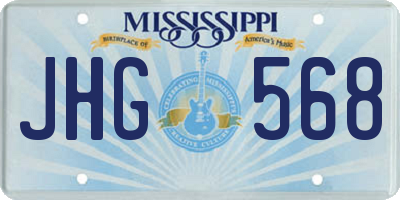MS license plate JHG568