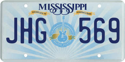 MS license plate JHG569