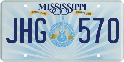 MS license plate JHG570