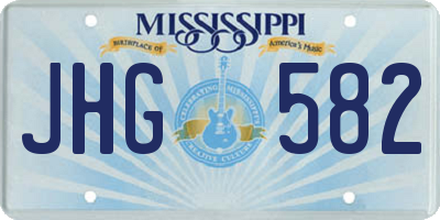 MS license plate JHG582