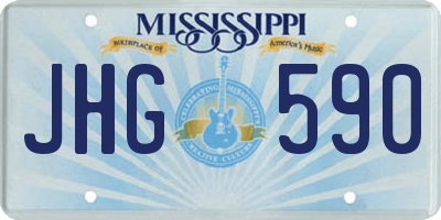 MS license plate JHG590