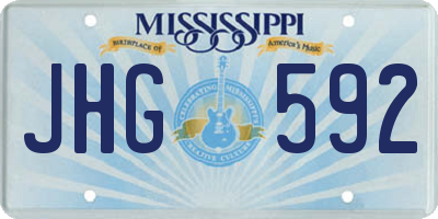 MS license plate JHG592