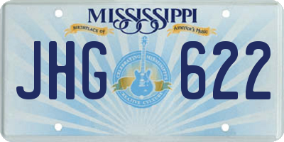 MS license plate JHG622