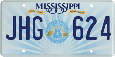 MS license plate JHG624