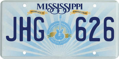 MS license plate JHG626