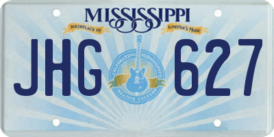 MS license plate JHG627