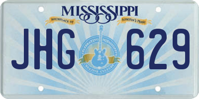 MS license plate JHG629