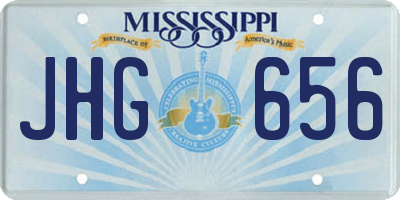 MS license plate JHG656