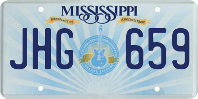 MS license plate JHG659