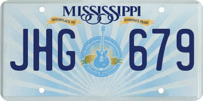 MS license plate JHG679