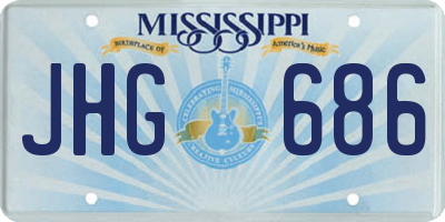 MS license plate JHG686