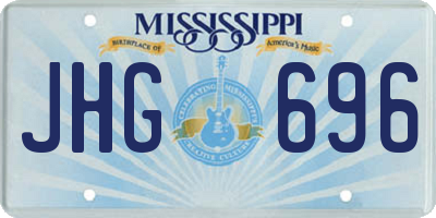 MS license plate JHG696