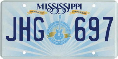MS license plate JHG697