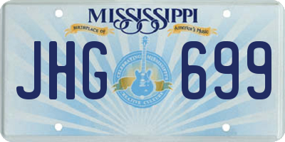 MS license plate JHG699