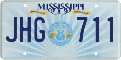 MS license plate JHG711