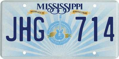 MS license plate JHG714