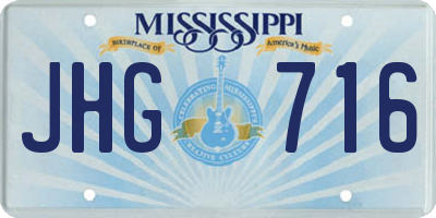 MS license plate JHG716