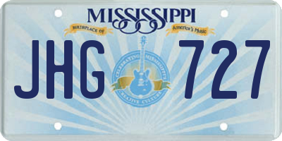 MS license plate JHG727