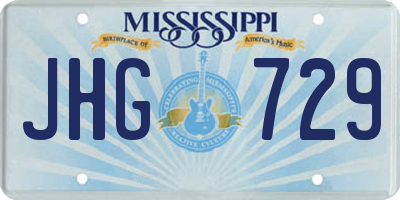 MS license plate JHG729