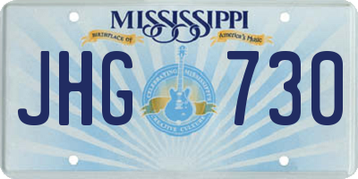 MS license plate JHG730