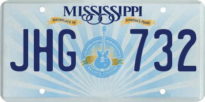 MS license plate JHG732