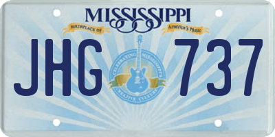 MS license plate JHG737