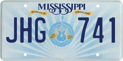 MS license plate JHG741