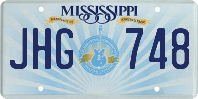 MS license plate JHG748
