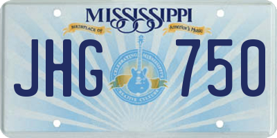 MS license plate JHG750