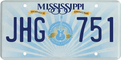 MS license plate JHG751