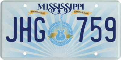MS license plate JHG759