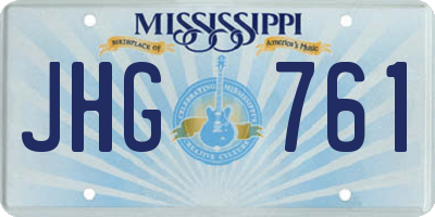 MS license plate JHG761