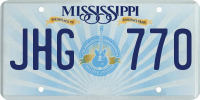 MS license plate JHG770