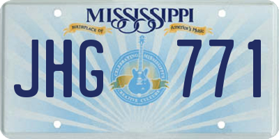 MS license plate JHG771