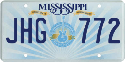 MS license plate JHG772