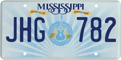 MS license plate JHG782